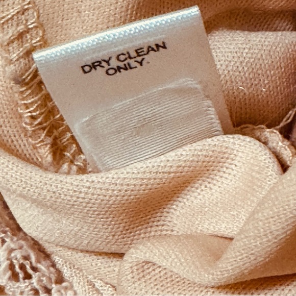 Versona Pink Peach Crochet Ruffled Tiered Sleeveless Flowy Dress Size S - Picture 8 of 9